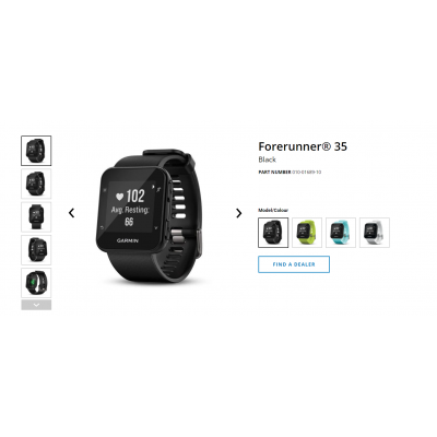 ساعة جارمن Forerunner 35, BlackGarmin ساعة جارمن Forerunner 35, BlackGarmin