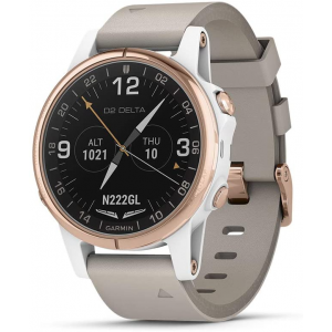 ساعة جارمن GARMIN D2 Delta S Sapphire White Rose Gold w/White Band