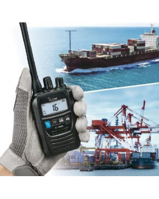ايكوم لاسلكي بحري يدوي مصرح من هيئة الاتصالات  ICOM IC-M85 VHF MARINE