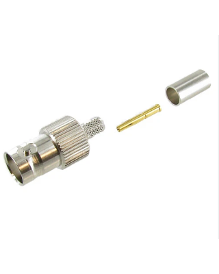 موصل BNC أنثى لكابل RG-58 المحوري