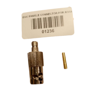 موصل BNC أنثى لكابل RG-58 المحوري موصل BNC أنثى لكابل RG-58 المحوري