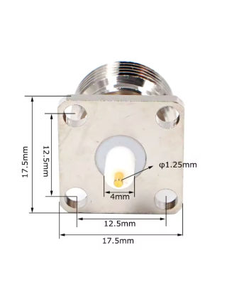 موصل N أنثى (تثبيت على اللوحة الإلكترونية PCB)
