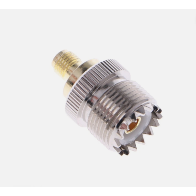 محول موصل SMA أنثى إلى UHF أنثى (SO-239) محول موصل SMA أنثى إلى UHF أنثى (SO-239)