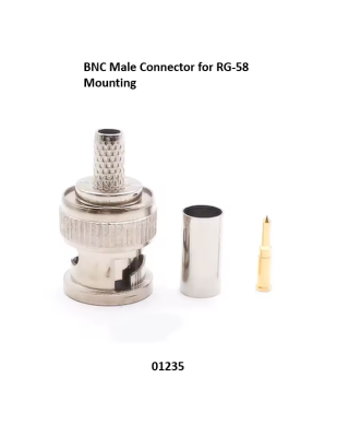 موصل BNC ذكر لـ RG-58 (نوع التركيب)