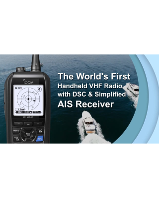 جهاز التتبع واللاسلكي البحري 2*1 من شركة ايكوم مصرح من هيئة الاتصالات ICOM IC-M94D  VHF MARINE