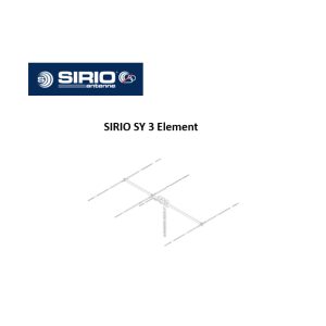 هوائي ياجي SIRIO SY ثلاثي العناصر، قابل للضبط بتردد 26.5–30 ميجاهرتز هوائي ياجي SIRIO SY ثلاثي العناصر، قابل للضبط بتردد 26.5–30 ميجاهرتز