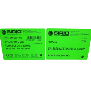 هوائي محطة قاعدة SIRIO SY رباعي العناصر Yagi قابل للضبط بتردد 26.5–30 ميجاهرتز