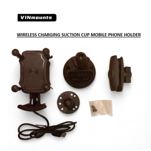 حامل هاتف محمول مزود بكوب شفط وشحن لاسلكي من VIN MOUNT حامل هاتف محمول مزود بكوب شفط وشحن لاسلكي من VIN MOUNT