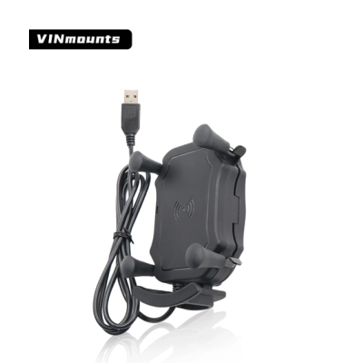 حامل هاتف محمول مزود بكوب شفط وشحن لاسلكي من VIN MOUNT حامل هاتف محمول مزود بكوب شفط وشحن لاسلكي من VIN MOUNT