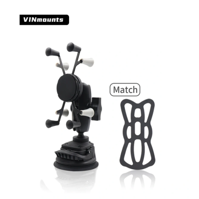 حامل هاتف السيارة المرن 2 في 1 من VIN Mounts مع قبضة X-Grip حامل هاتف السيارة المرن 2 في 1 من VIN Mounts مع قبضة X-Grip