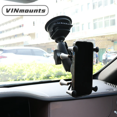 حامل هاتف السيارة المرن 2 في 1 من VIN Mounts مع قبضة X-Grip حامل هاتف السيارة المرن 2 في 1 من VIN Mounts مع قبضة X-Grip