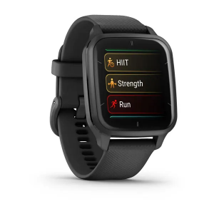 GARMIN Venu Sq 2 - Music Edition, Slate Aluminium Bezel with Black Case and Silicone Band
