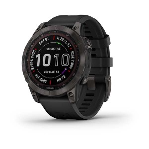 GARMIN fēnix® 7 – Sapphire Solar Edition Black DLC Titanium with Black Band
