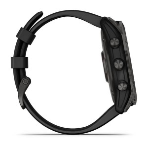 GARMIN fēnix® 7X – Sapphire Solar Edition Carbon Grey DLC Titanium with Black Band