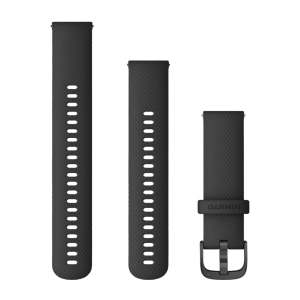 GARMIN Quick Release Bands (22 mm) Black with Slate Hardware