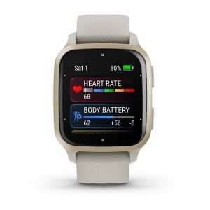 GARMIN Venu® 2 Plus Cream Gold Stainless Steel Bezel With Ivory Case And Silicone Band