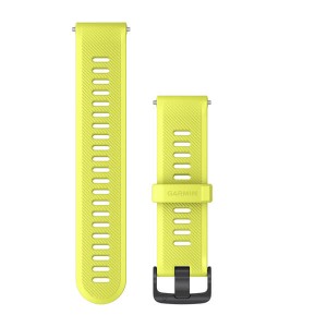 GARMIN Watch Bands Amp Yellow Silicone with Slate Hardware