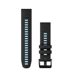 GARMIN QuickFit® 22 Watch Bands Black/Cirrus Blue Silicone